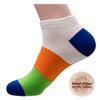 Men's Casual Ankle Socks Pearl-Fiber Odor-Eater Moisture-Wicking Breathable Cozy Colorful Striped Casual No Show/Low Cut Socks (Pack of 5) Blue Toe view 2
