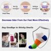 Men's Casual Ankle Socks Pearl-Fiber Odor-Eater Moisture-Wicking Breathable Cozy Colorful Striped Casual No Show/Low Cut Socks (Pack of 5) Blue Toe view 4