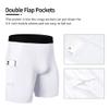 WRAGCFM Mens Compression Shorts Pack,Men's Running Athletic Compression Shorts Underwear for Men with Phone Pockets Workout Active Sports Gym Compression Shorts Quick Dry(Black+White,M) view 3
