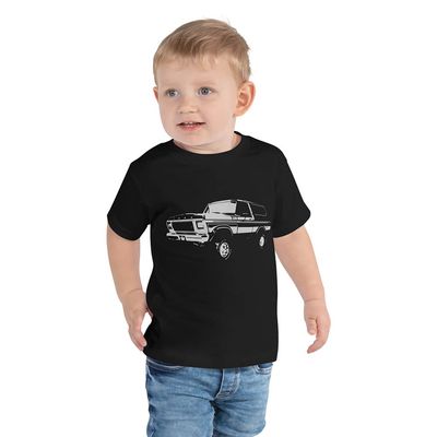 JG Infinite Retro 1979 Bronc Ranger XLT Truck Toddler Short Sleeve Tee Black