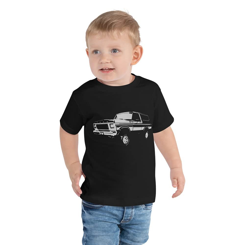JG Infinite Retro 1979 Bronc Ranger XLT Truck Toddler Short Sleeve Tee Black