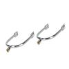 Horse Spurs, Zinc Alloy Material Erosion Spurs English Roping Spurs with Rotatable Copper Rowel Riding Horse Accessory view 2