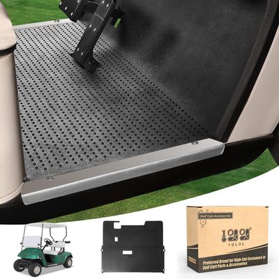 10L0L Golf Cart Floor Mat Full Coverage Factory Floormate Fits EZGO TXT 1996-up Gas and Electric Replace OEM# 70048-G01, 70663-G01, 70663-G02, 70995-G01, 70995-G02 - Black