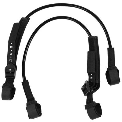 EVTSCAN 2PCS Windsurf Harness Leash 28-34 Inch Adjustable Heavy Duty TPU Surfing Leash with Strong Tensile Strength for Surfboard Safety Black