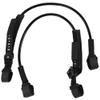 EVTSCAN 2PCS Windsurf Harness Leash 28-34 Inch Adjustable Heavy Duty TPU Surfing Leash with Strong Tensile Strength for Surfboard Safety Black view 1