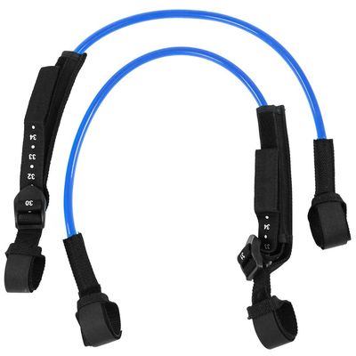 EVTSCAN 2PCS Windsurf Harness Leash 28-34 Inch Adjustable Heavy Duty TPU Surfing Leash with Strong Tensile Strength for Surfboard Safety Blue
