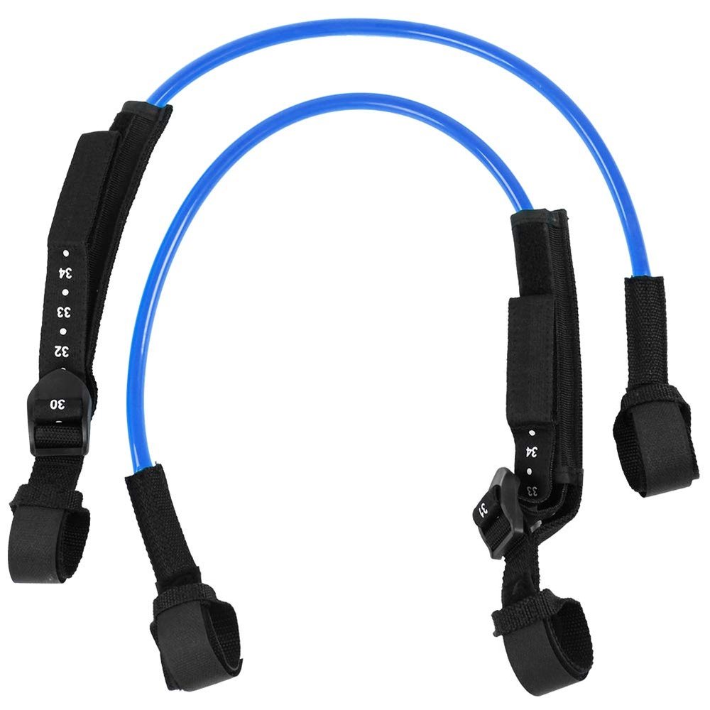 EVTSCAN 2PCS Windsurf Harness Leash 28-34 Inch Adjustable Heavy Duty TPU Surfing Leash with Strong Tensile Strength for Surfboard Safety Blue