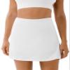 PERSIT Womens Tennis Golf Skirts Athletic Pleated High Waisted Skorts with Pockets for Workout Sports Running - White - XL view 2