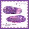 Outee Toddler Girls Rain Boots Little Kids Baby Light Up Printed Waterproof Mud Insulated Shoes Unicorn Rainbow Lightweight Rubber Adorable with Easy-On Handles Non Slip (Size 6,Purple) view 3