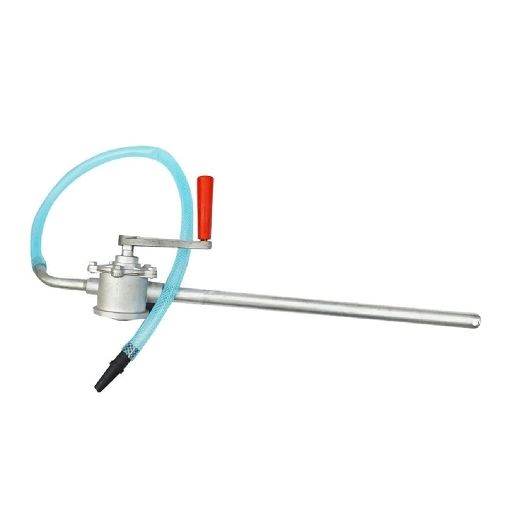 Mini Hand Crank Pump Portable Handle Heavy Duty Pumps Oil Water Large Flow Fast Self Priming Liquid Transfer Sump with Material Aluminum Alloy and Size Tube Diameter 13mm for Home Garden Boat Marine