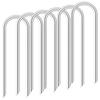 Trampoline Stakes High Wind 12'', Heavy Duty Trampoline Anchors 6pcs, Galvanized Steel Trampoline Tie Down Anchor Kit (U Type 6pcs) view 1