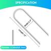 Trampoline Stakes High Wind 12'', Heavy Duty Trampoline Anchors 6pcs, Galvanized Steel Trampoline Tie Down Anchor Kit (U Type 6pcs) view 2