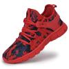 AOE Womens Walking Running Shoes Ultra Lightweight Breathable Mesh Tennis Shoes Non Slip Athletic Workout Gym Sneakers 11women / 10men Camouflage Red view 1