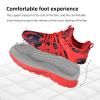 AOE Womens Walking Running Shoes Ultra Lightweight Breathable Mesh Tennis Shoes Non Slip Athletic Workout Gym Sneakers 11women / 10men Camouflage Red view 3