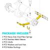 10L0L Golf Cart Heavy Duty 3 Leaf Spring Kit with Bushings & Sleeves & U Bolts Compatible with EZGO TXT Medalist 1995-2013, OEM# 70506-G01, 74135-G01, 74207-G01, 74207-G03 (2 Packs) view 4