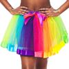 Nicute Rainbow Womens Tutu Layered Tulle Ballet Skirt Rave Festival Colorful Tutu for Adult (Rainbow 1) view 1