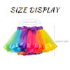 Nicute Rainbow Womens Tutu Layered Tulle Ballet Skirt Rave Festival Colorful Tutu for Adult (Rainbow 1) view 3