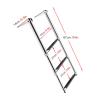 JLXJ 3 Step Swim Step Ladder, Pontoon Extension Folding Boat Ladder, Stainless Steel Telescopic Marine Ladders, for Dock/Outboard/Fishing Boat view 4