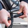 BBB Cycling, QuickCode Combination Cable Bike Lock with Code for Road, Mountain and Urban Bikes, Outdoor Heavy Duty Waterproof, BBL-66, Black view 4