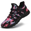 AOE Womens Walking Running Shoes Ultra Lightweight Breathable Mesh Tennis Shoes Non Slip Athletic Workout Gym Sneakers 8.5women / 7.5men Camouflage Black view 1