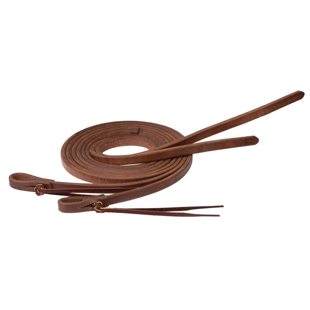 ProTack Oiled Extra Heavy Split Reins with Pineapple Knot Ends, 5/8" x 8'