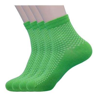 Men's Small-Check Dress Socks Pearl-Fiber Casual Quarter Socks Decrease-Odor Moisture-Wicking Breathable Sock (4 Pack)