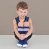 3 Pairs of juDanzy Knee High Boys or Girls Stripe Tube Socks for Soccer, Basketball, Uniform and Everyday Wear (10-15 Years, Blue With White Stripes(3 Pairs)) view 3