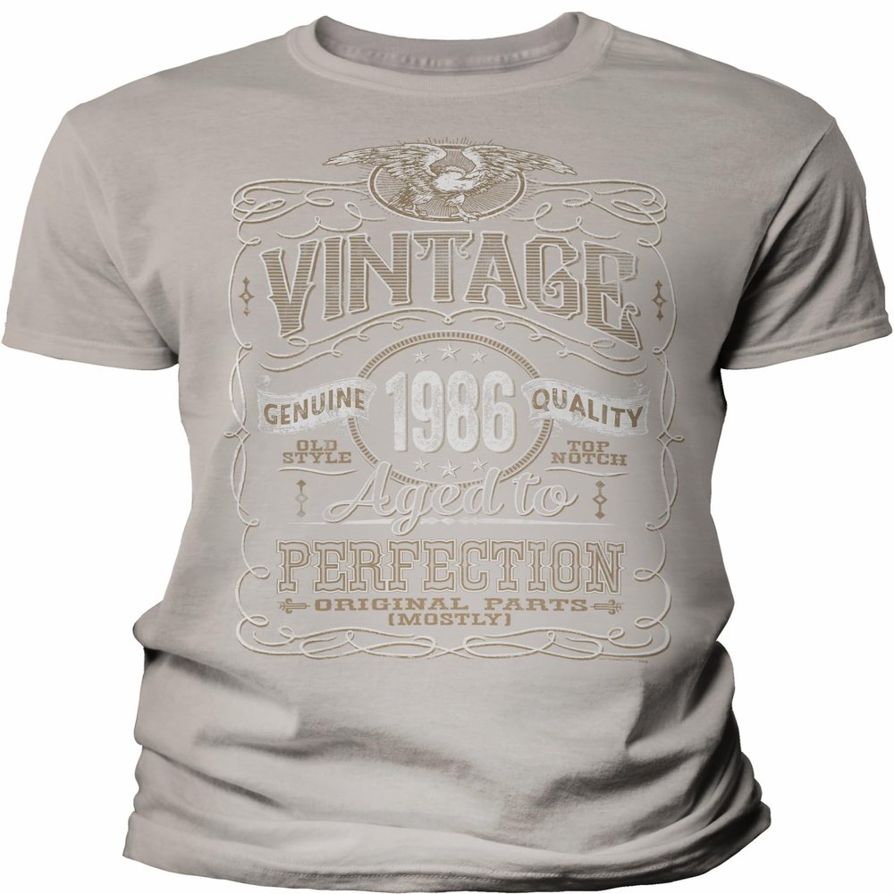 40th Birthday Gift Shirt for Men - Vintage 1986 Aged to Perfection - Sand-004-4X