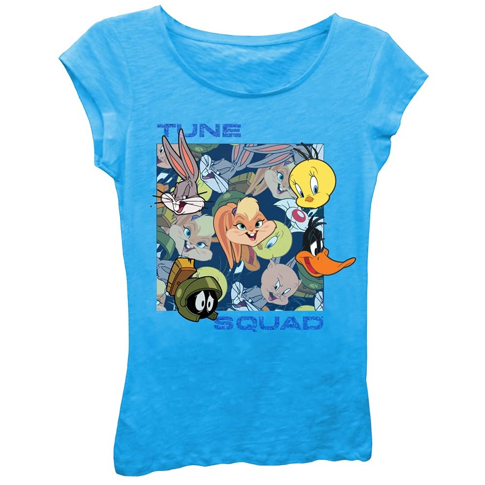 Space Jam 2: A New Legacy Tune Squad Girls T-Shirt - Bugs, Lola, Tweety, Daffy