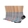 Hanes womens 6-pair Comfort Fit Ankle fashion liner socks, Gray Assorted, 12-Aug US view 1