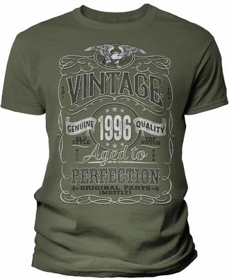 30th Birthday Gift Shirt for Men - Vintage 1996 Aged to Perfection - Military-002-4X