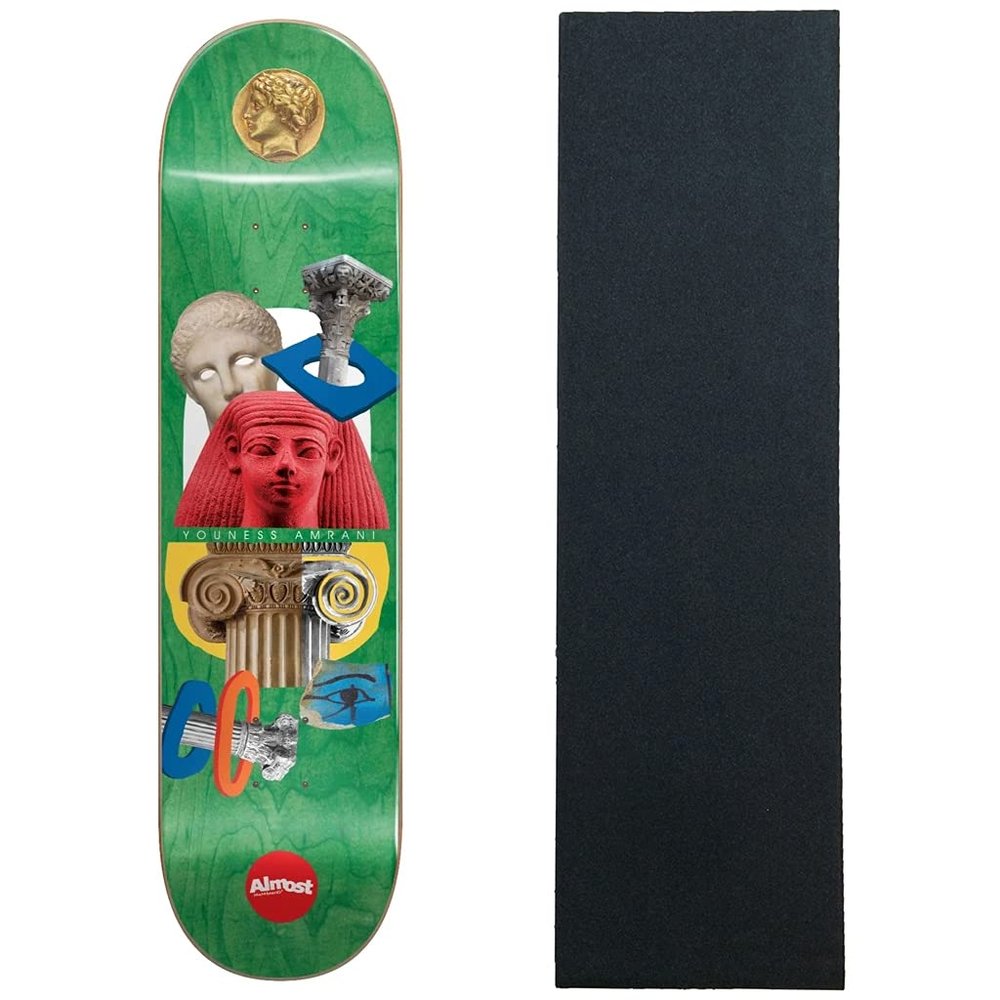 Almost Skateboard Deck Youness Amrani Relics Green 8.0" x 31.7" with Grip