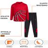 RBX Boys Jogger Set - 2 Piece Pullover Thermal Boys Hoodie & Tricot Jogger Pants - Athletic Sweatsuit Outfit (Sizes 8-12), Size 10, Red Basketball view 2