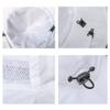 Kids Toddler Baby Sun Hat Breathable & Adjustable for Boy Girl Wide Brim Summer Outdoor Beach Hats UPF 50+ Sun Protection White view 4