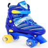 WSJYP Roller Skates, Double-Row Adjustable Inline Skates, Children's Training Quad Skates,Blue-M33-37 view 1