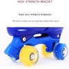 WSJYP Roller Skates, Double-Row Adjustable Inline Skates, Children's Training Quad Skates,Blue-M33-37 view 4
