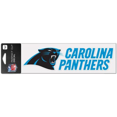 WinCraft Carolina Panthers 3" x 10" Logo & Name Perfect Cut Decal