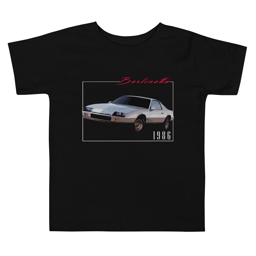 JG Infinite 1986 Camaro Berlinetta Toddler Short Sleeve T-Shirt Black
