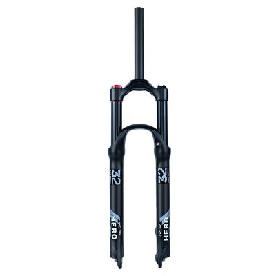 Jejy MTB Air Suspension Forks Ultralight Magnesium Alloy Travel 120mm Threadless Steerer Pressure Straight/Tapered Tube Mountain Bike Front Fork Bicycle Accessories Matte Black Manual Lockout/Remote