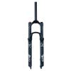 Jejy MTB Air Suspension Forks Ultralight Magnesium Alloy Travel 120mm Threadless Steerer Pressure Straight/Tapered Tube Mountain Bike Front Fork Bicycle Accessories Matte Black Manual Lockout/Remote view 1