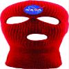 ALLNTRENDS Ski Mask Adult Three Hole Mask NASA Embroidered Full Face Cover Knitted Beanie Warm Graphic Balaclava Hat (Red) view 1