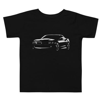 JG Infinite Blacked Out Modern Camaro Stencil Toddler Short Sleeve Tee