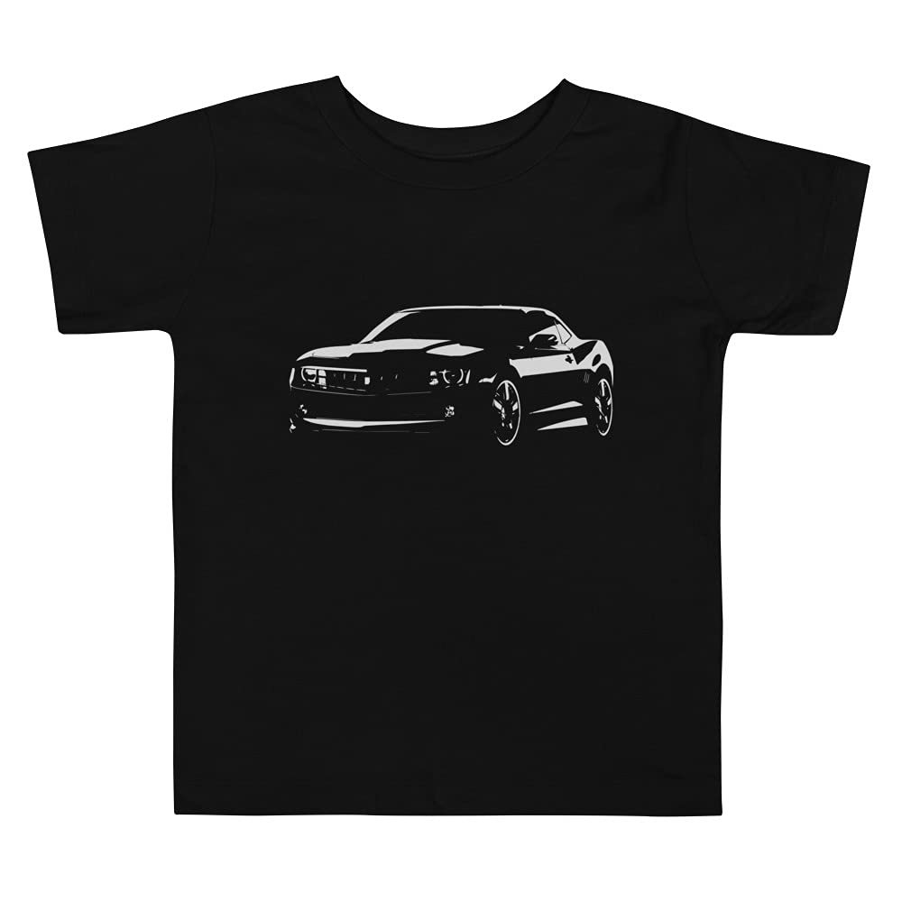 JG Infinite Blacked Out Modern Camaro Stencil Toddler Short Sleeve Tee