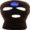 ALLNTRENDS Ski Mask Adult Three Hole Mask NASA Embroidered Full Face Cover Knitted Beanie Warm Graphic Balaclava Hat (Maroon) view 1