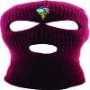 ALLNTRENDS Ski Mask Adult Three Hole Mask Ice Cream Embroidered Full Face Cover Knitted Beanie Warm Graphic Balaclava (Maroon) view 1