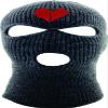 ALLNTRENDS Adult Three Hole Mask Broken Heart Embroidered Face Cover Warm Winter Beanie (Navy Blue)