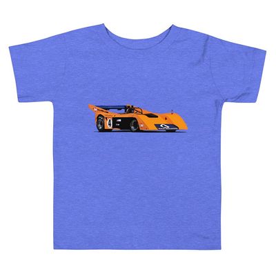1972 Can Am Vintage Race Car Graphic T-Shirt | Vintage Car Enthusiast Gift | Toddler Blue