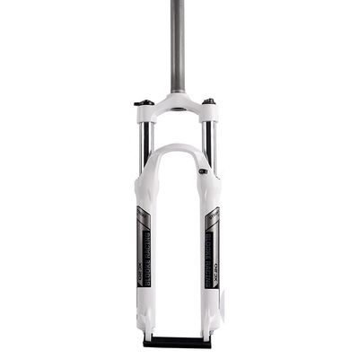 Jejy MTB Mechanical Suspension Forks 26/27.5/29 Inch Straight Tube QR 9mm Front Fork XC Mountain Bike Aluminum Alloy Bicycle Accessories Black/White Spacing Hub 100mm (Color : White, Size : 27.5)