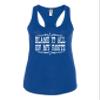 Go All Out XX-Large Royal Womens Blame It All On My Roots Country Racerback Tank Top T-Shirt view 2