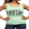 Go All Out Large Mint Womens Blame It All On My Roots Country Racerback Tank Top T-Shirt view 1